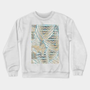 The Afterlife - Ancient Egyptian - Ma'at Wings - Black and White Triangles Crewneck Sweatshirt